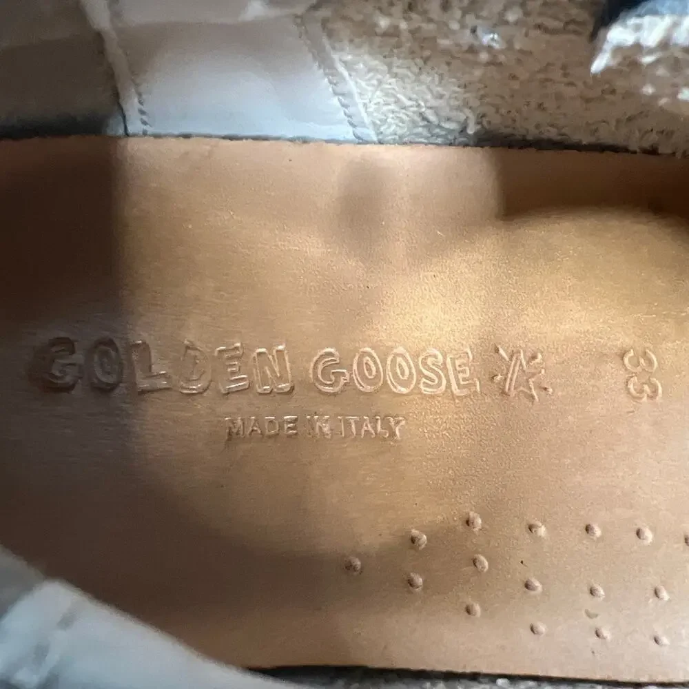 Golden Goose Kids Black Leather Holographic Star Sneaker Size 33 US 1.5